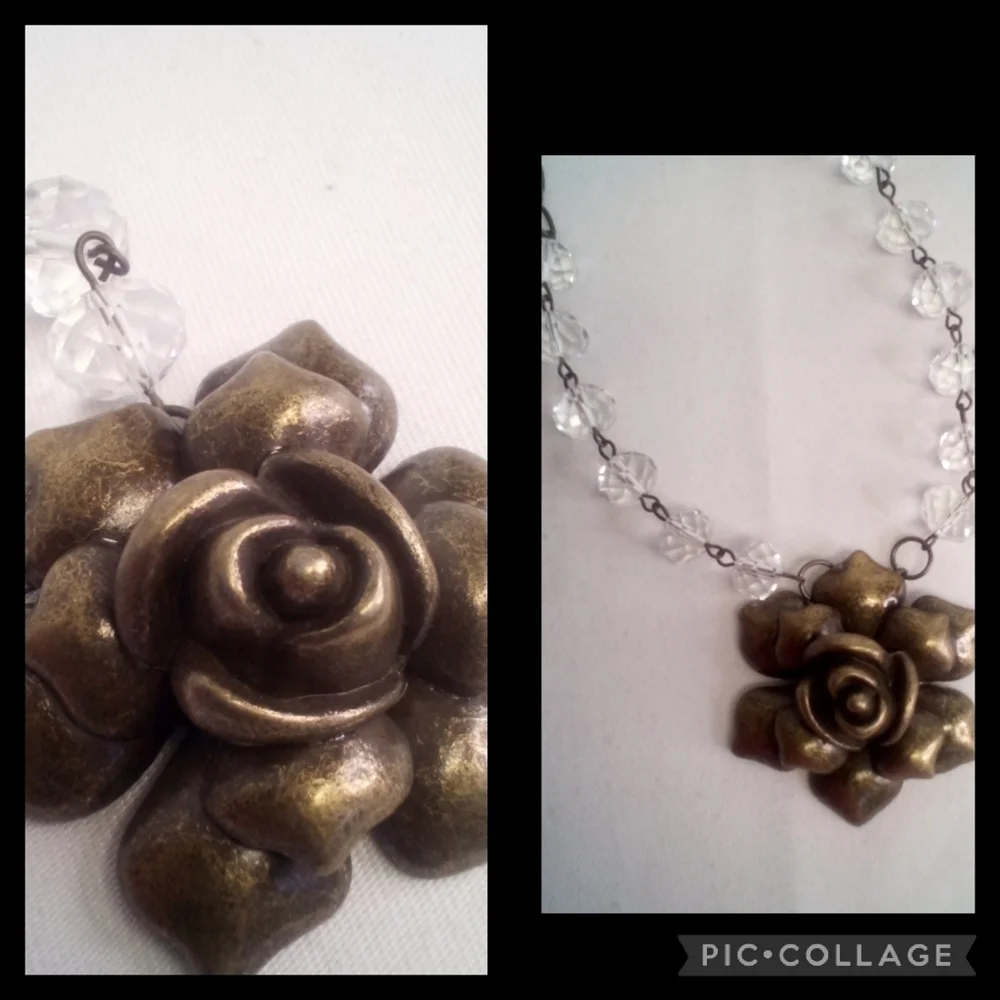 Bronze Flower Necklace